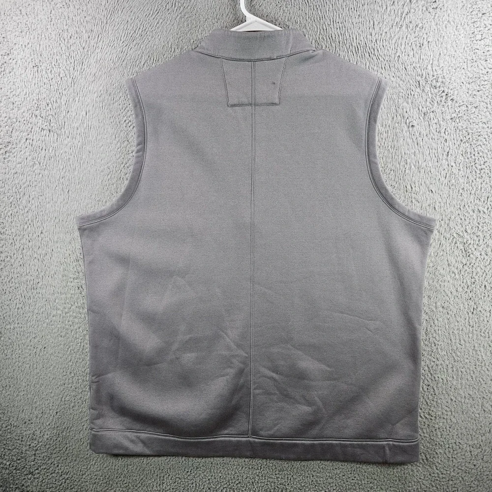 Nike Golf Mens Gray Quarter Zip Fleece Lined Performance Vest XXL